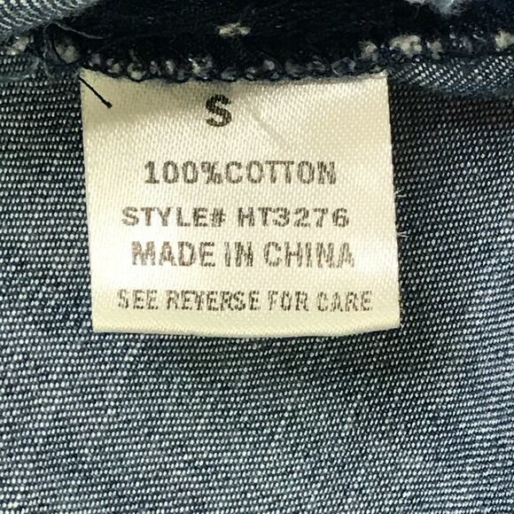 Honey Punch for Lulus Blue Jean Denim Long Sleeve Shirt Mini Dress - Picture 5 of 9